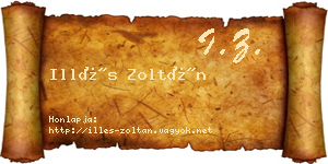 Illés Zoltán névjegykártya
