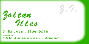 zoltan illes business card